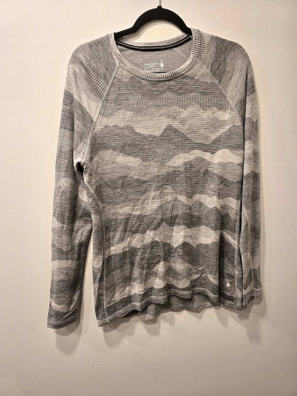 Smartwool Intraknit Merino Wool Crew Base Layer Top Grey Women’s Plus Size 2X
